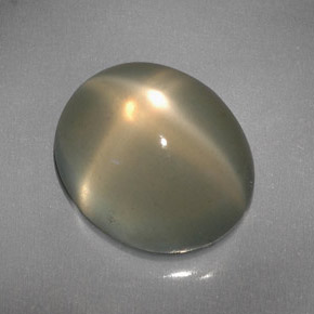6.08克拉天然奶油色星光月光石，透明，12×10.2毫米，透明/半透明