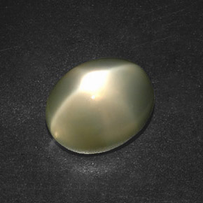 12.94克拉天然奶油色星光月光石，透明，15.1×11.8毫米，透明/半透明