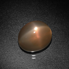 4.98克拉天然橙色星光月光石，椭圆形切割，10.4×8.8毫米，半透明