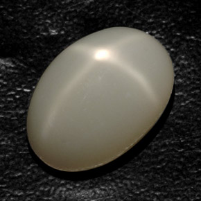 17.76克拉天然奶油色星光月光石，透明，18×12.3毫米，透明/半透明