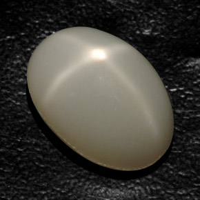 17.76克拉天然奶油色星光月光石，透明，18×12.3毫米，透明/半透明