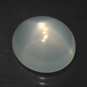 5.57克拉天然奶油色星光月光石，透明，12×10.8毫米，透明/半透明