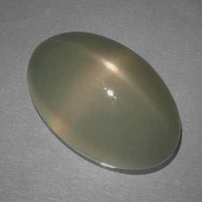 17.69克拉天然星月石，椭圆形切割，半透明