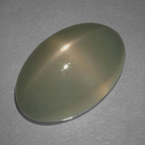 17.69克拉天然星月石，椭圆形切割，半透明