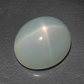 13.88克拉天然奶油色星光月光石，透明，16×13.7毫米，透明/半透明