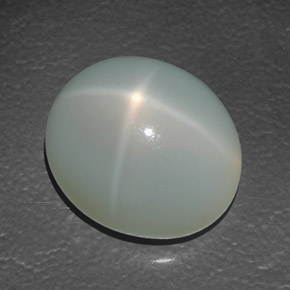 13.88克拉天然奶油色星光月光石，透明，16×13.7毫米，透明/半透明