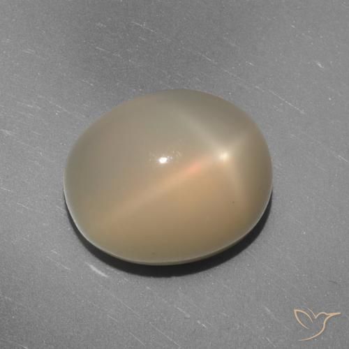7.02ct 天然 中浅橙色 星月石, 椭圆形, 半透明