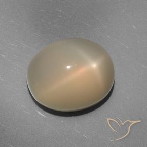 7.02克拉天然星月石，椭圆形，半透明