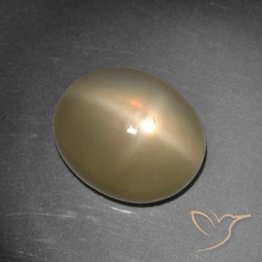 5.65克拉天然星月石，椭圆形，半透明