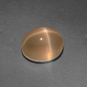 3.33克拉天然星光月光石，椭圆形切割，半透明