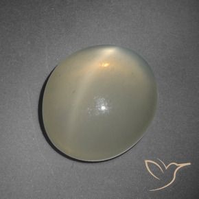 10.38克拉天然星月石，椭圆形，半透明