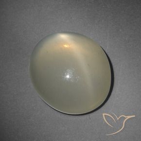 10.38克拉天然星月石，椭圆形，半透明