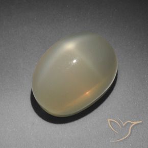 11.49克拉天然星月石，椭圆形，半透明