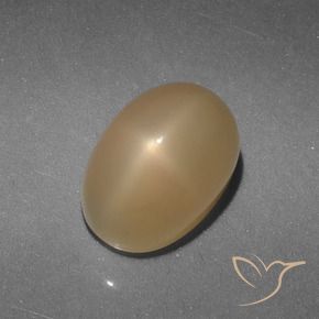 5.21克拉天然星月石，椭圆形切割，半透明