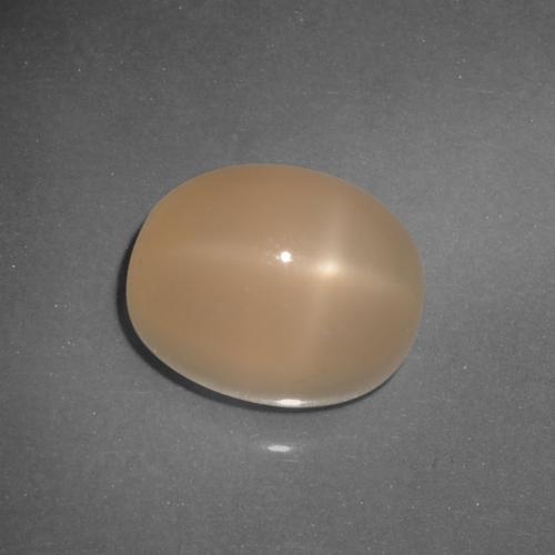 6.21克拉天然星月石，椭圆形切割，半透明