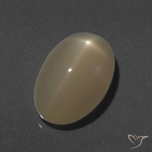 9.46克拉天然星月石，椭圆形，半透明