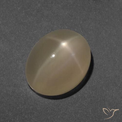 5.19ct 天然 棕橙色 星月石, 椭圆形, 半透明