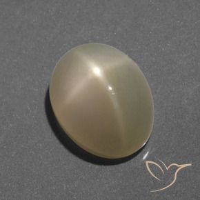 6.35克拉天然星月石，椭圆形切割，半透明