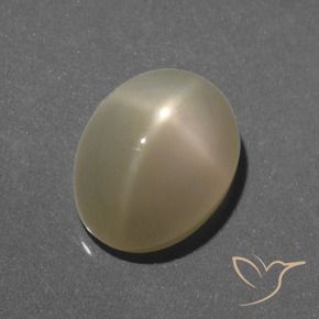 6.35克拉天然星月石，椭圆形切割，半透明