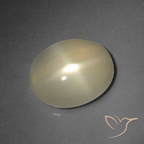 5.66克拉天然星月石，椭圆形，半透明