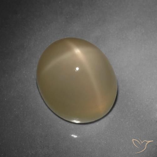 10.80ct 天然 中深橙色 星月石, 椭圆形, 半透明