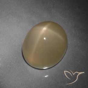 10.80克拉天然星月石，椭圆形，半透明