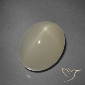7.55克拉天然星月石，椭圆形，半透明