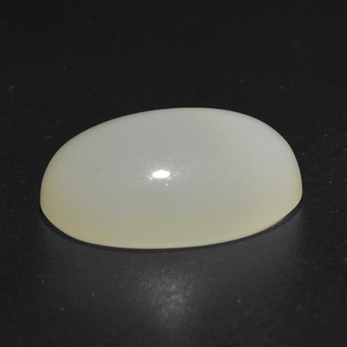 5.32克拉天然白色星光月光石，椭圆形切割，14×9.6毫米，半透明