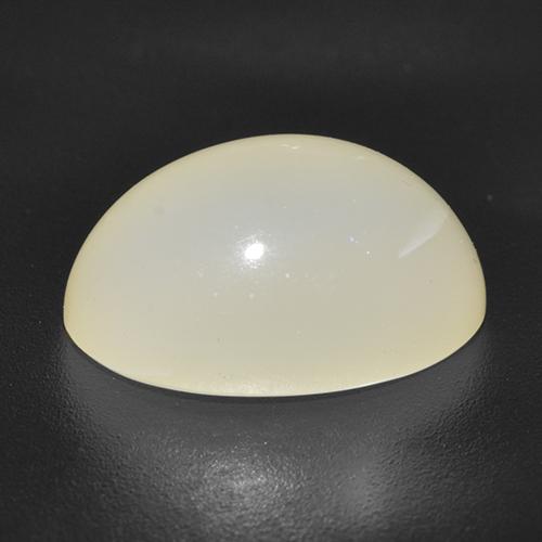 5.34克拉天然白色星光月光石，椭圆形切割，12.9×8.9毫米，半透明