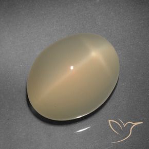 11.92克拉天然星月石，椭圆形，半透明
