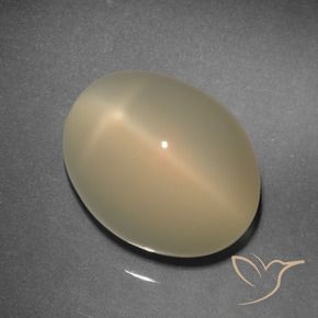 11.92克拉天然星月石，椭圆形，半透明