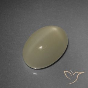4.93克拉天然星月石，椭圆形，半透明