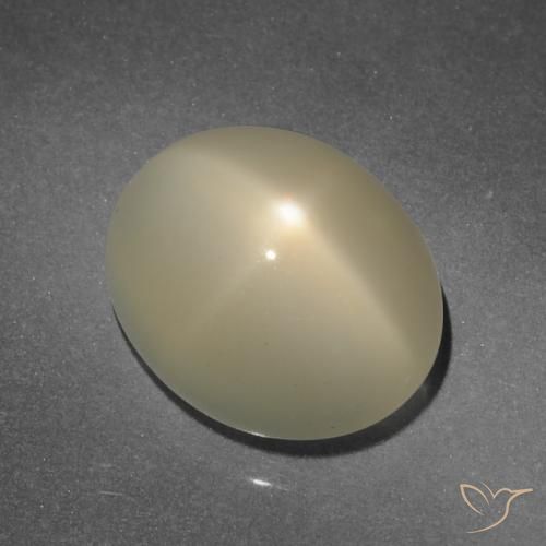 7.89克拉天然星月石，椭圆形，半透明