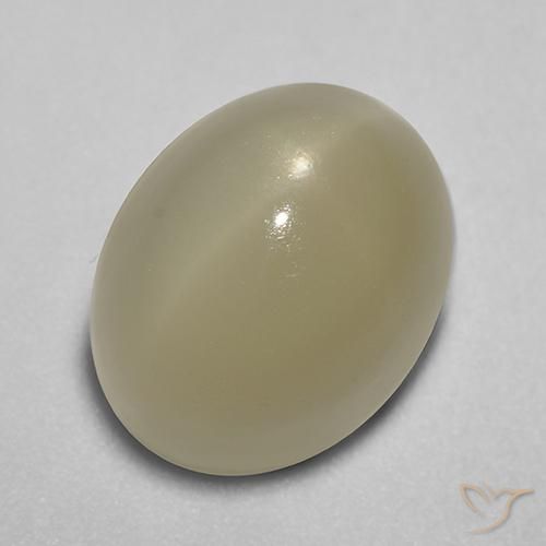 7.26ct 天然 浅咖啡棕 星月石, 椭圆形, 半透明