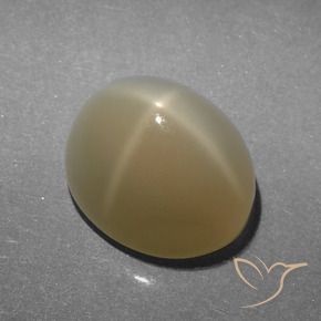 5.23克拉天然星月石，椭圆形，半透明