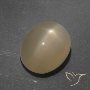 7.35克拉天然星月石，椭圆形，半透明