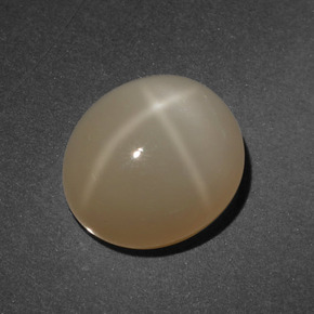 4.80克拉天然橙色星光月光石，椭圆形切割，11×9.7毫米，半透明
