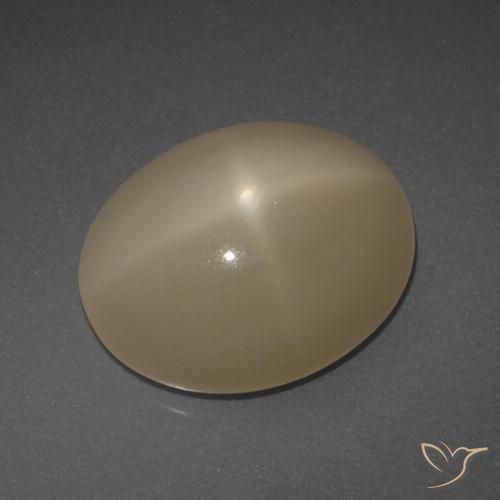 6.95ct 天然 中深橙色 星月石, 椭圆形, 半透明