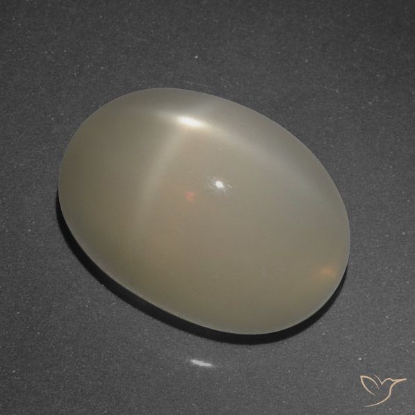 8.95ct 天然 浅咖啡棕 星月石, 椭圆形, 半透明