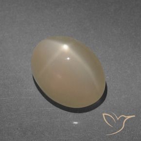 8.47克拉天然星月石，椭圆形，半透明