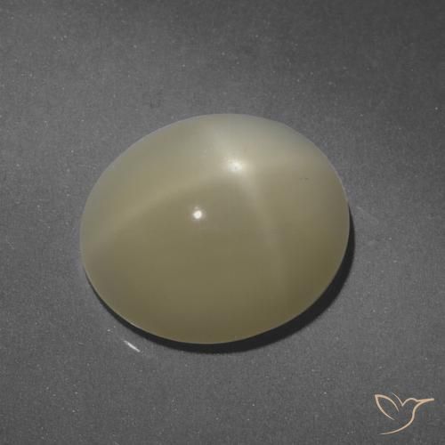 6.51ct 天然 浅暖棕 星月石, 椭圆形, 半透明