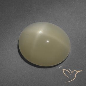 6.51克拉天然星月石，椭圆形，半透明