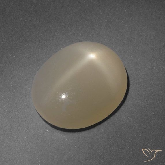 4.99ct 天然 淡棕色 星月石, 椭圆形, 半透明