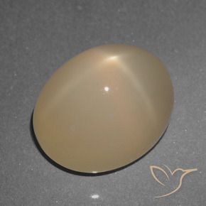 5.74克拉天然星月石，椭圆形，半透明