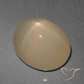 5.74克拉天然星月石，椭圆形，半透明