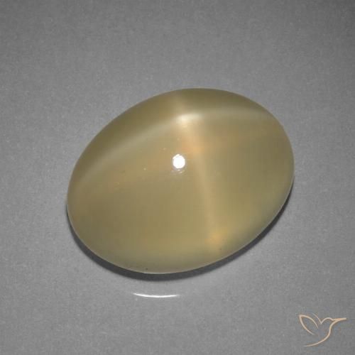 7.29ct 天然 浅暖棕 星月石, 椭圆形, 半透明