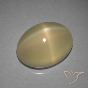 7.29克拉天然星月石，椭圆形切割，半透明