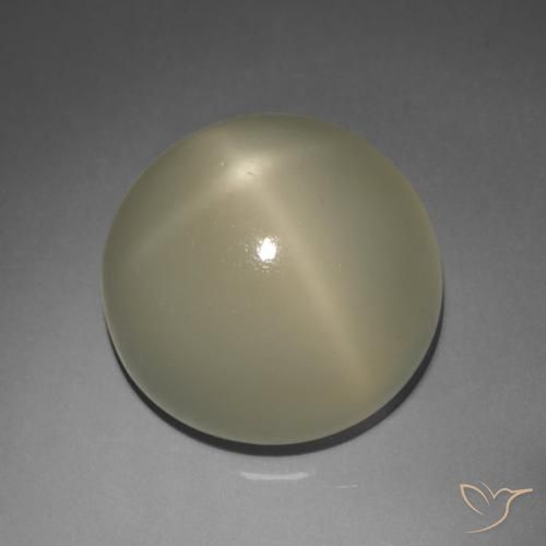 9.02克拉天然星月石，圆形的，半透明