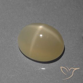 7.12克拉天然星月石，椭圆形，半透明