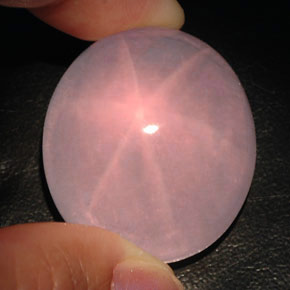 120.50克拉天然粉色星光粉晶，透明，31.2×27.1毫米，透明/半透明
